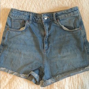 Topshop high waits cut offs